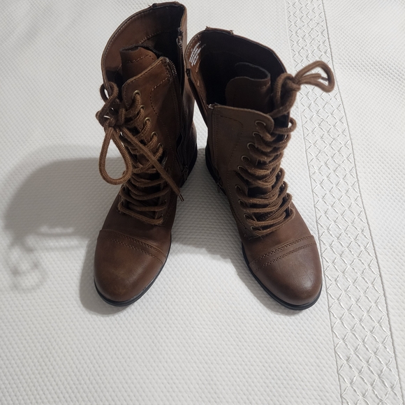 Mossimo Supply Co. Brown Combat Boots - Picture 2 of 7